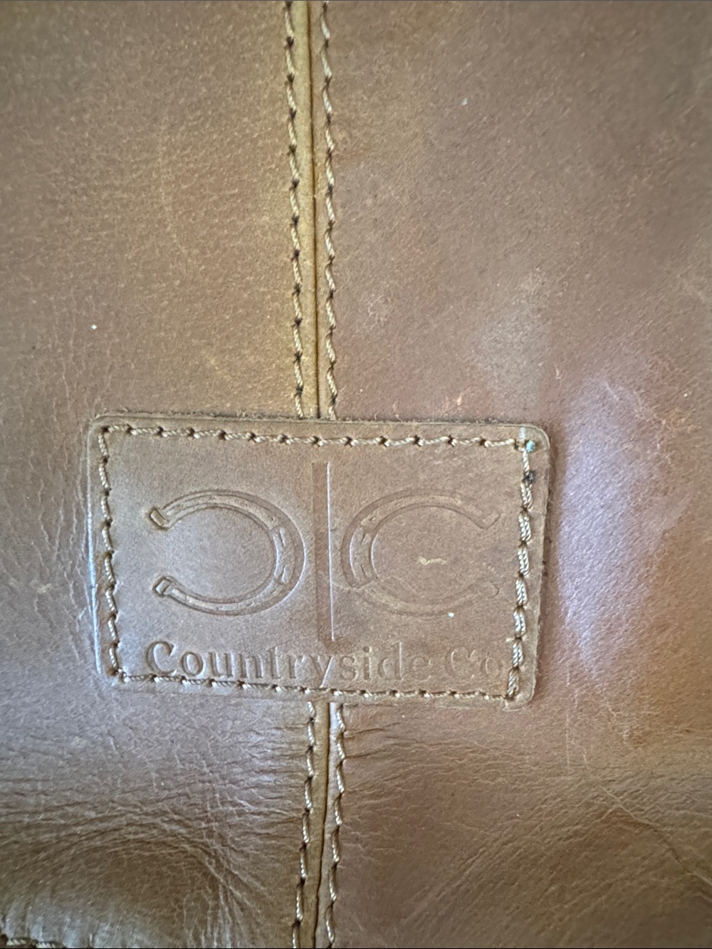 Darling Brown Leather Fringe Crossbody Bag with Black Graphic - Picture 6 of 6